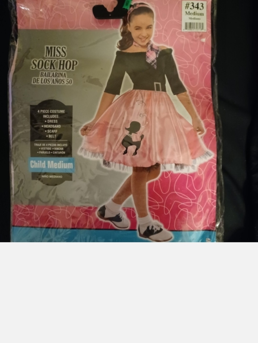 Pink Poodle Kids Costume - Child Medium